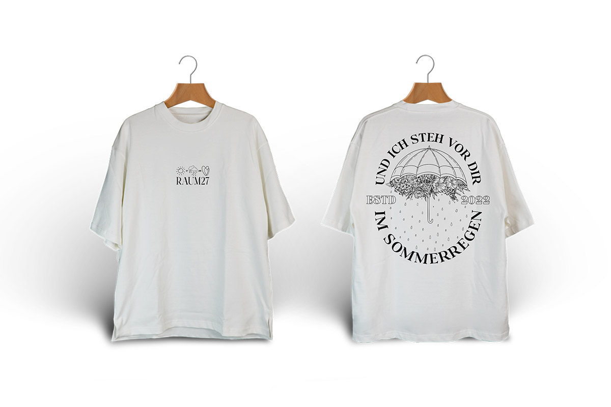 RAUM27 - Sommerregen 3.0 T-Shirt Weiß